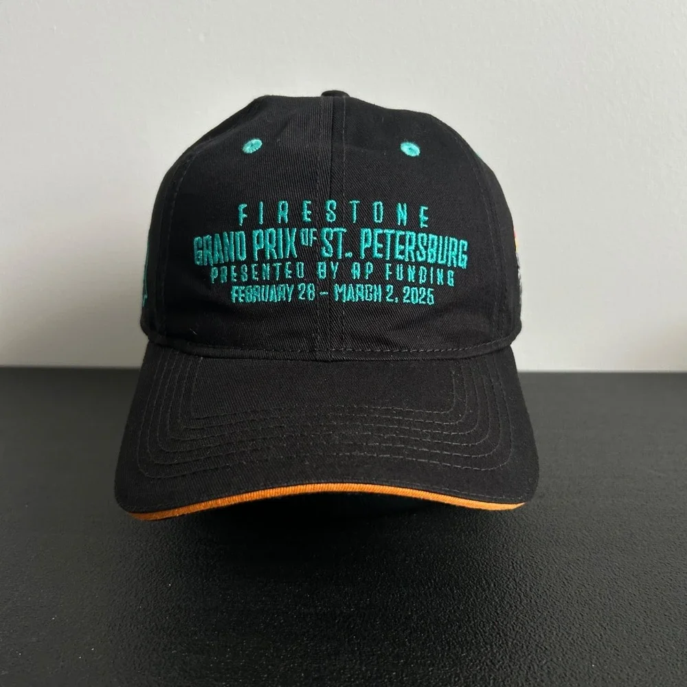 Firestone Grand Prix Hat Cap Strap Back Adjustable Black 2025 Car Racing Adult